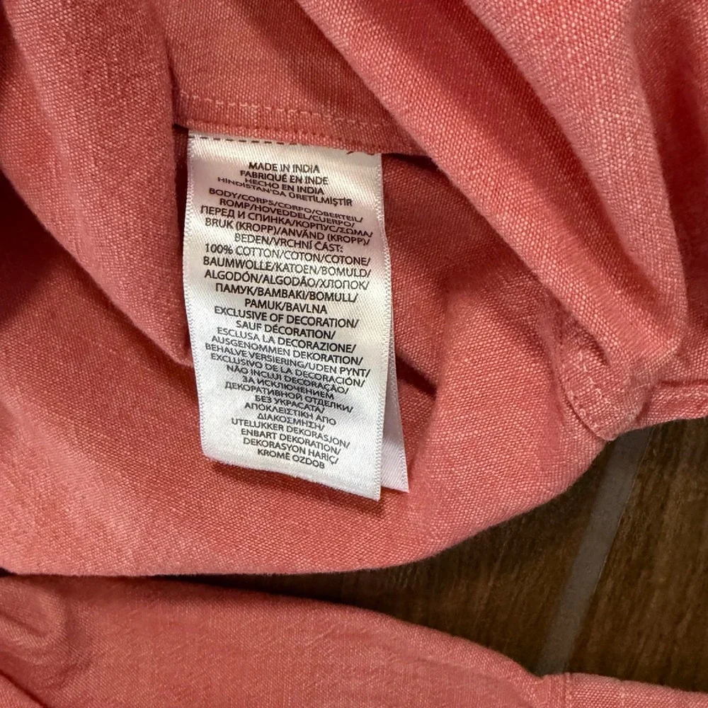 Polo Ralph Lauren Mens Classic Fit Cotton Button Down Shirt Salmon Pink Medium